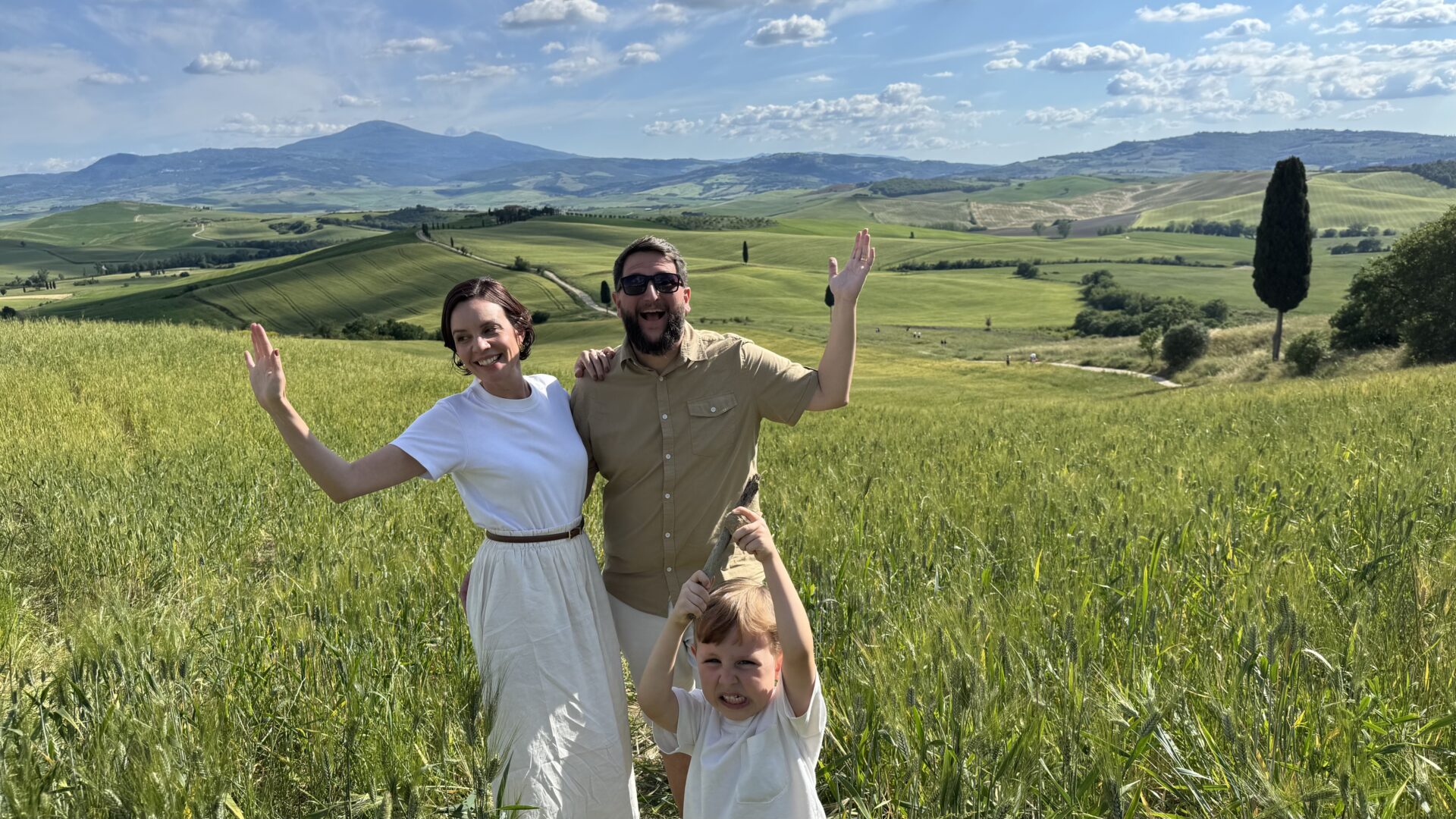 Família na Val d'Orcia, Toscana