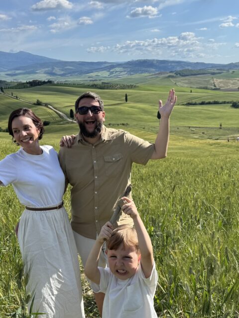 Família na Val d'Orcia, Toscana