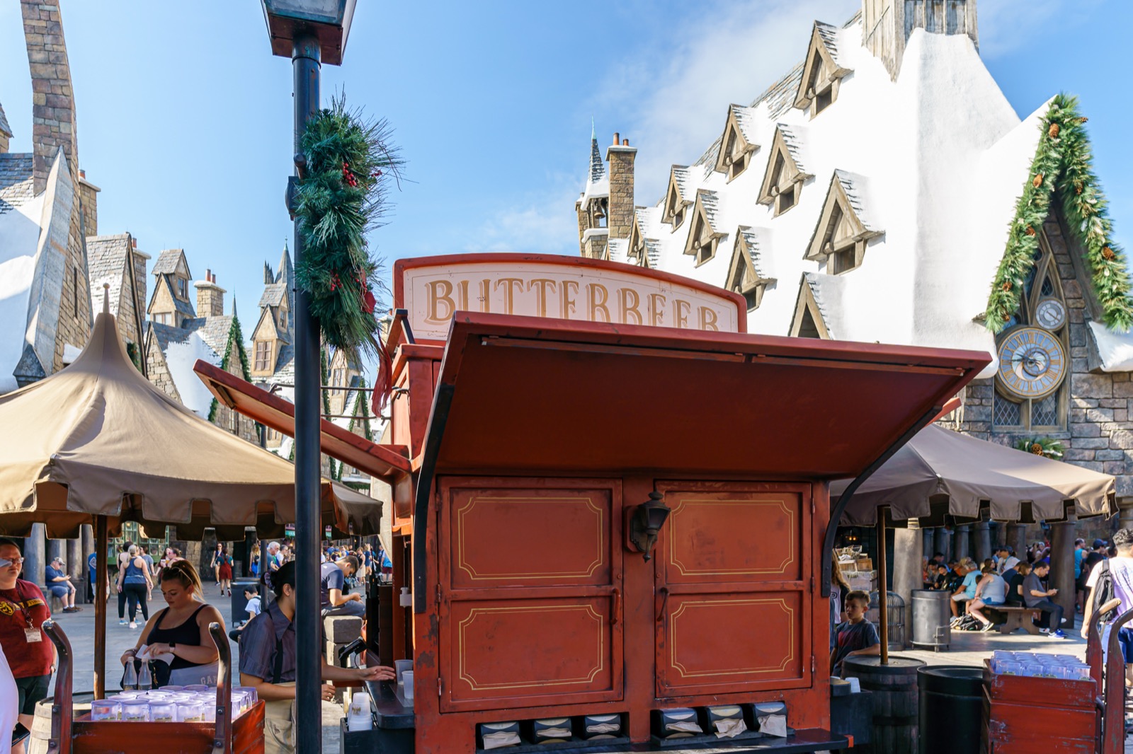 Carrocinha de cerveja amanteigada em Hogsmeade
