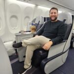 Rudi e Samuel na executiva Dreams da Copa Airlines
