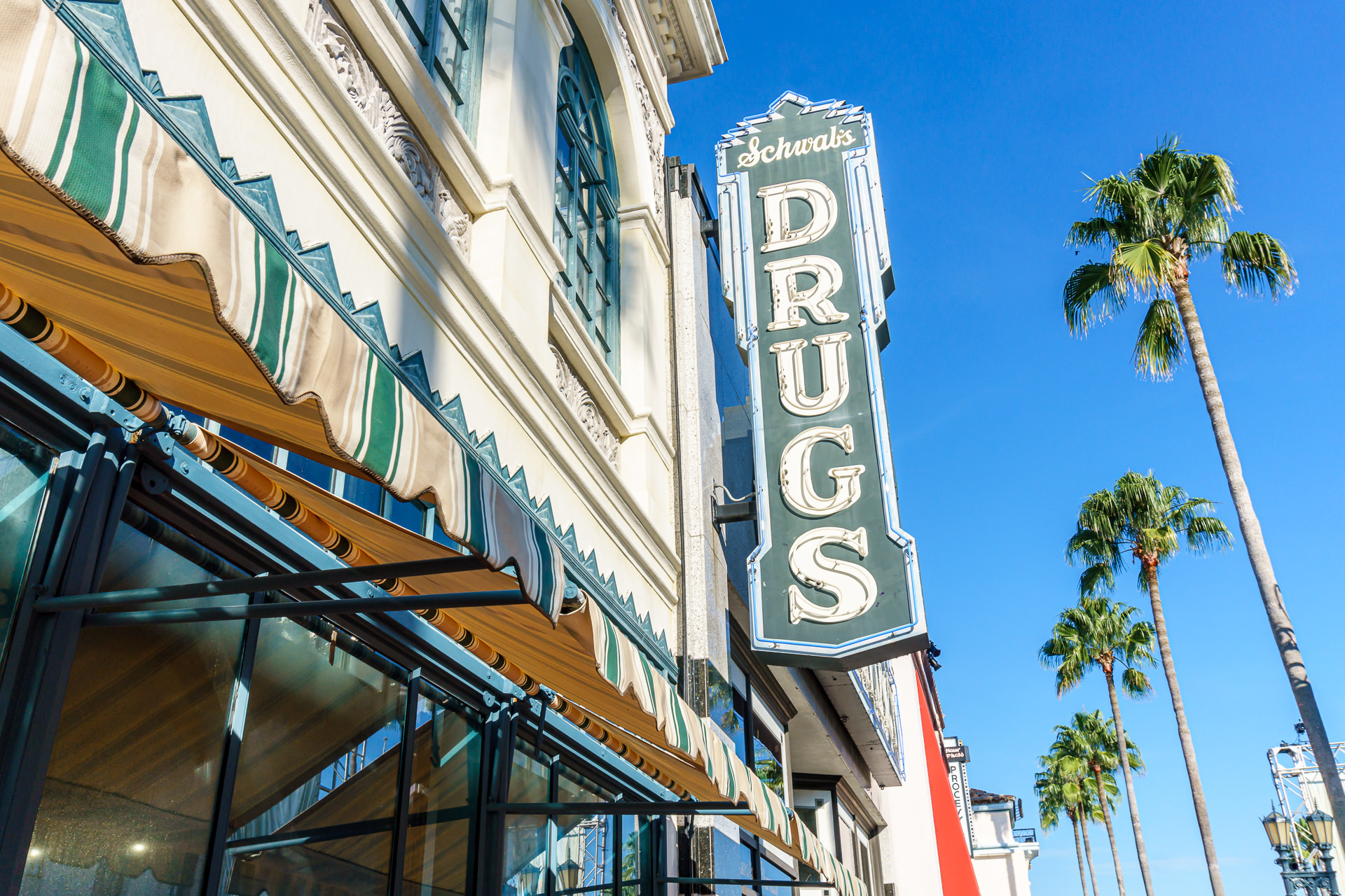 Fachada tematica da Hollywood Boulevard no parque Universal Studios em Orlando