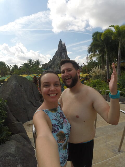 Vulcão Krakatau, atração central do parque aquático Volcano Bay da Universal Orlando