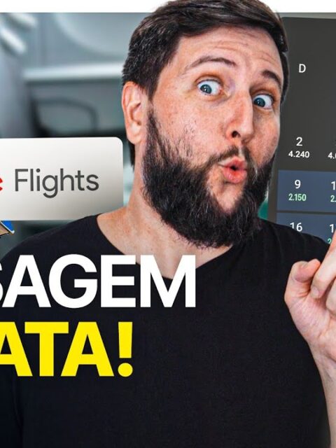 Print do nosso tutorial de Google Flights no YouTube, a base em vídeo deste guia