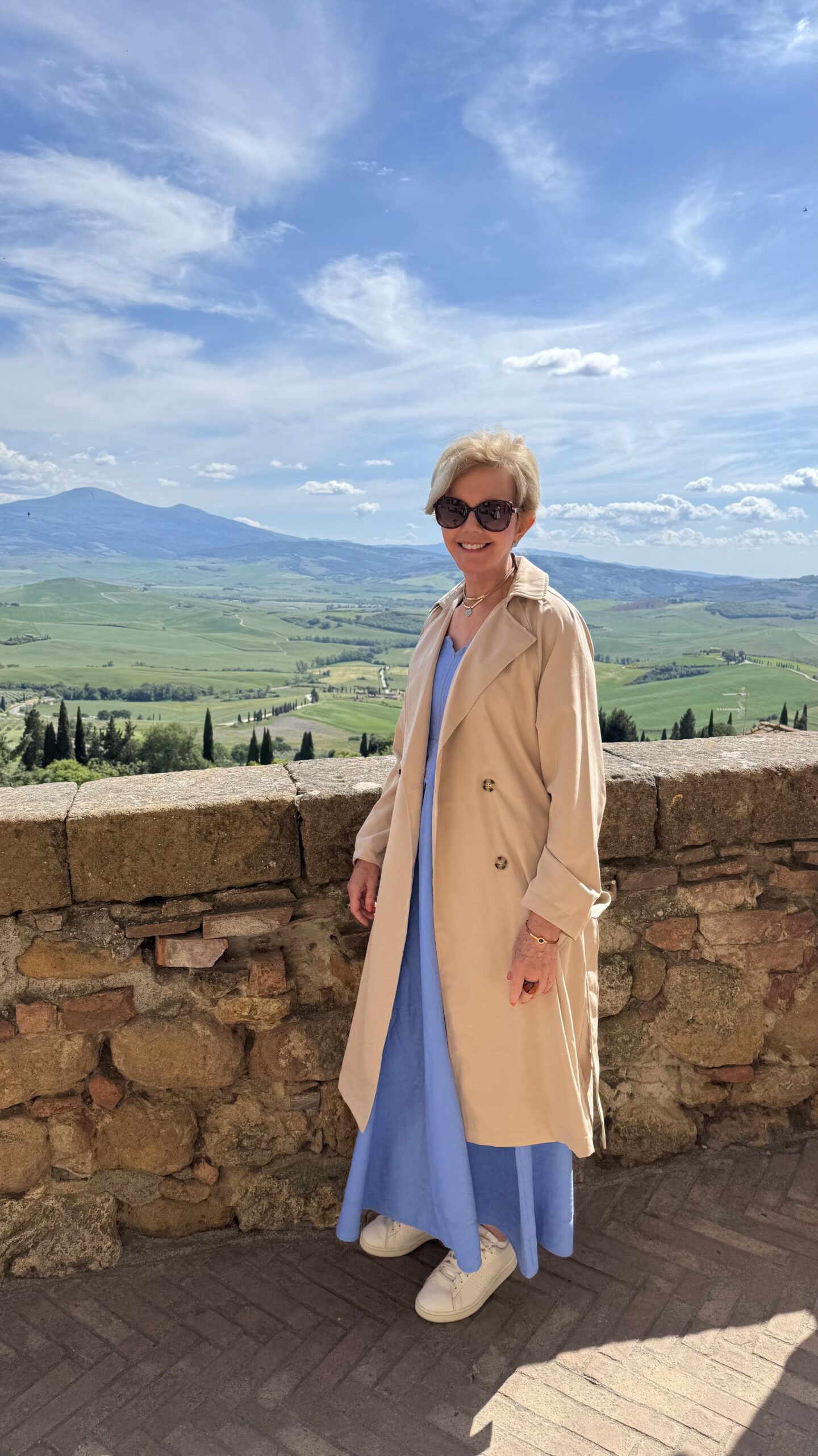 Vista panorâmica do Val d'Orcia vista do alto do centro histórico de Pienza