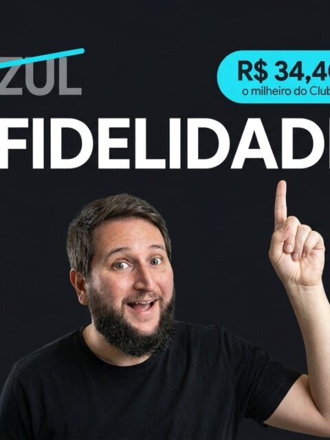 Thumbnail do vídeo Azul Fidelidade 2026: o Guia Completo do Programa, com o milheiro do Clube Azul em R$ 34,40