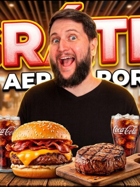 Rudi na capa do vídeo Almoço VIP de GRAÇA no DESEMBARQUE! (Hack do Visa Infinite em Congonhas)
