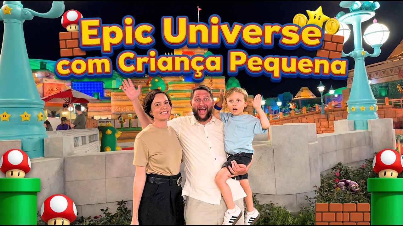Rudi na capa do vídeo EPIC Universe com Criança Pequena Vale a Pena? Parque do Mario em Orlando