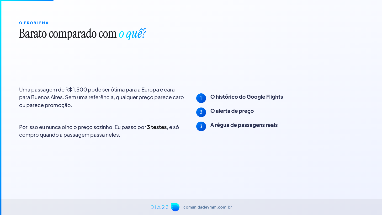 Os três testes antes de pagar uma passagem