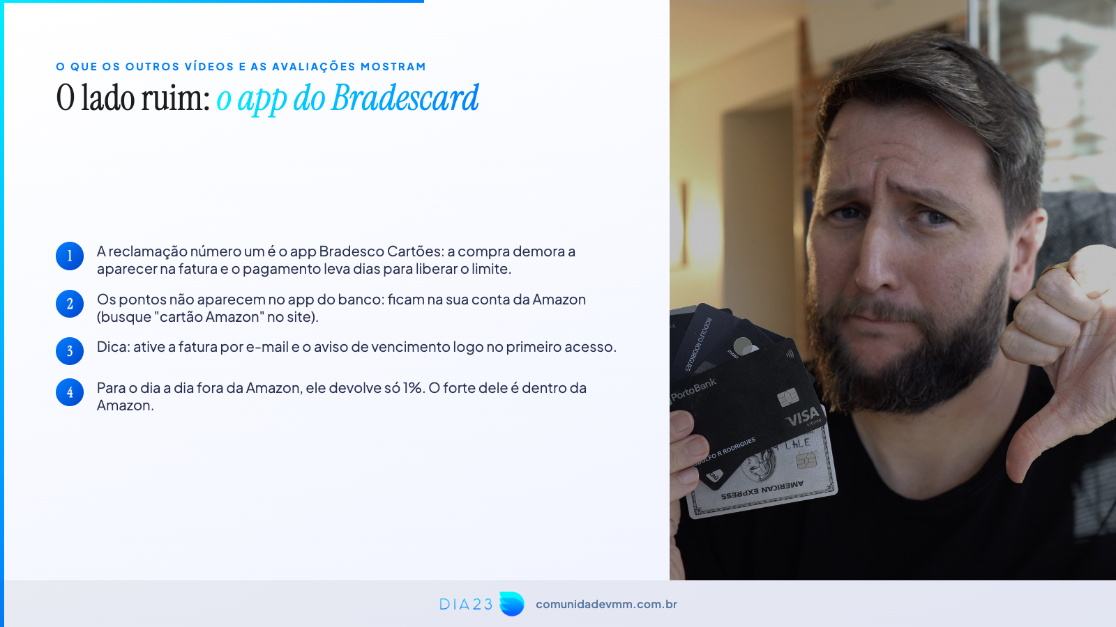 O lado ruim do cartão Amazon: o app Bradesco Cartões