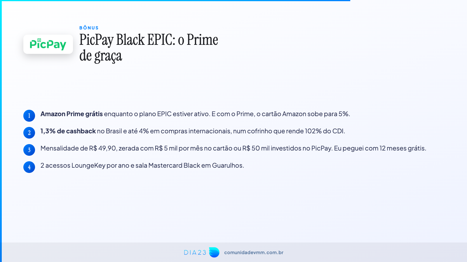 PicPay Black EPIC com Amazon Prime grátis